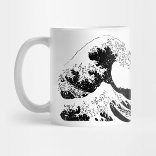 The Underwave off Kanagawa Black and White Sketch Mug